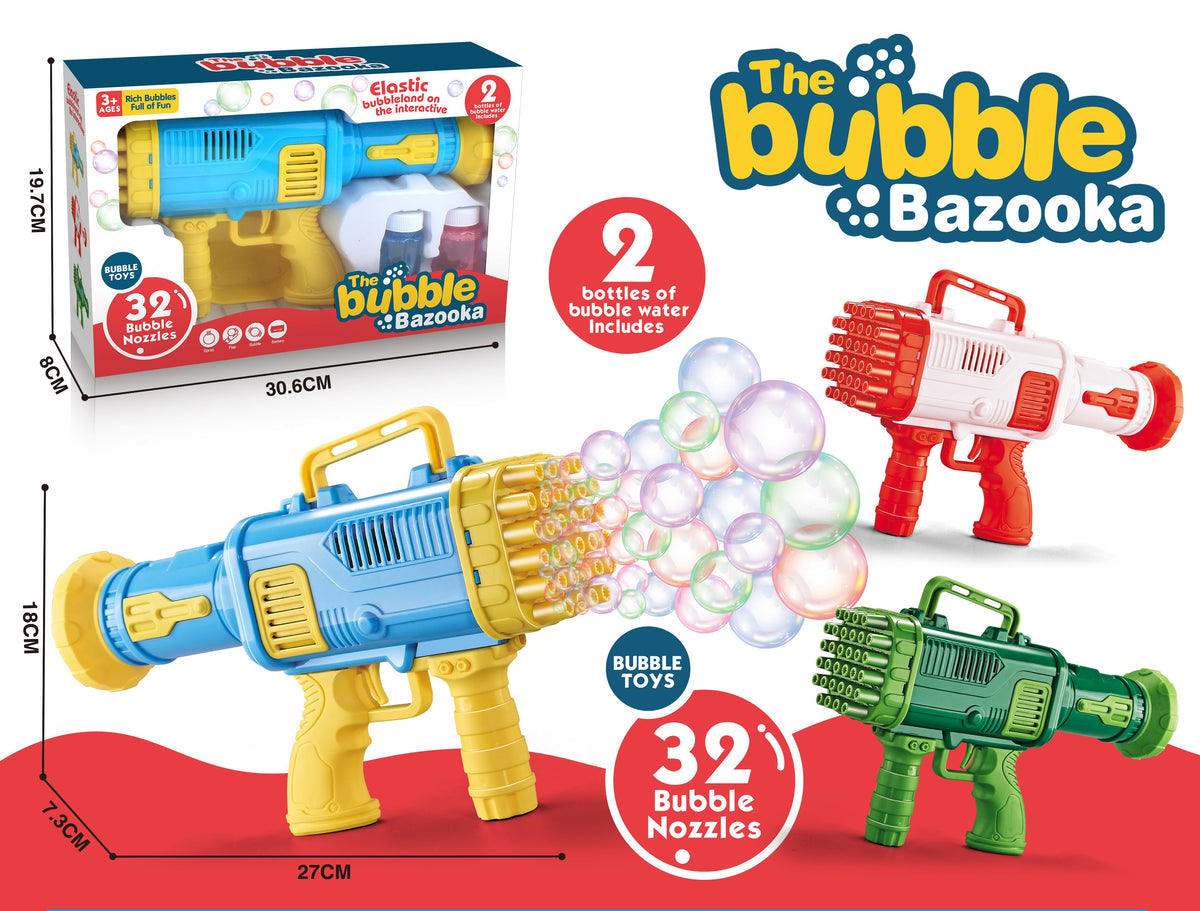 32-Nozzle Bubble Blaster with Bubble Solution