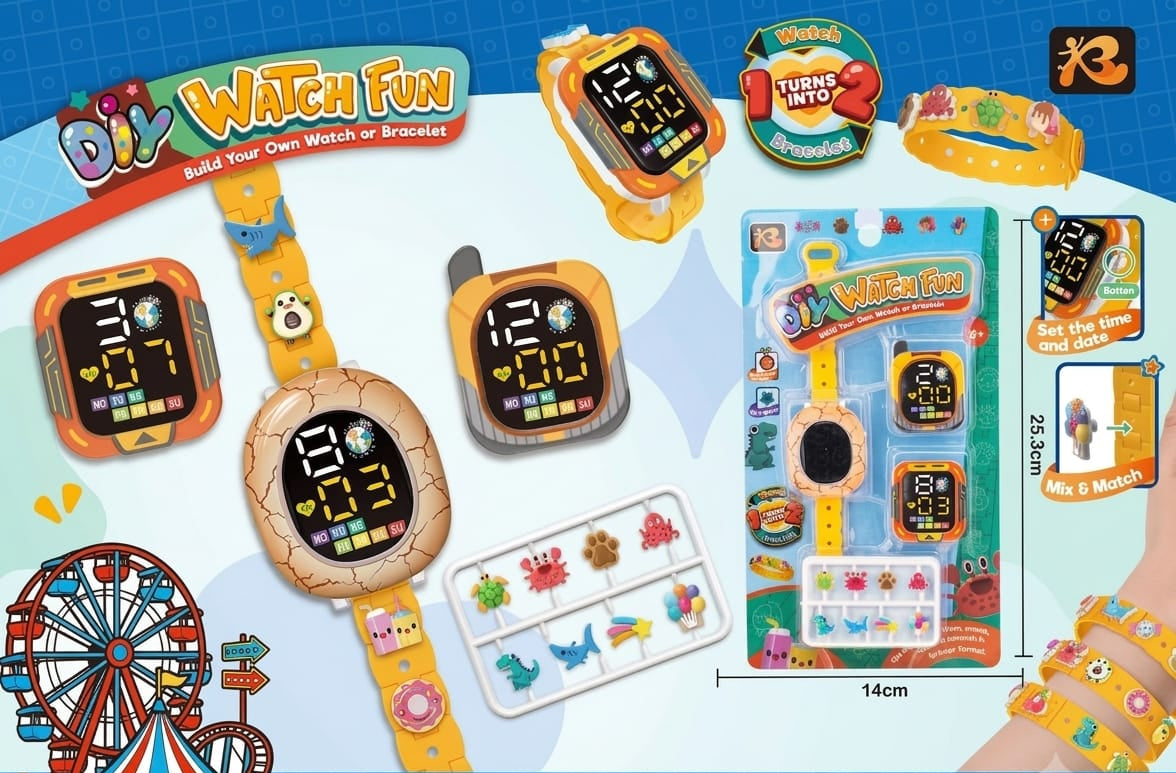 DIY Watch Fun — Build Your Own Digital Watch or Bracelet with Charms