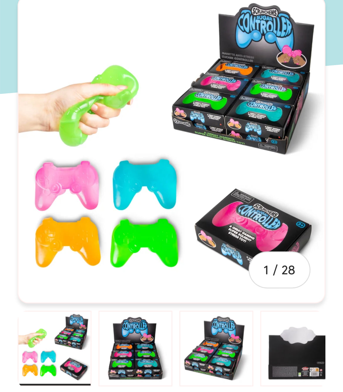 Scrunchems Squishy Game Controller Maltose - Box of 12PCs