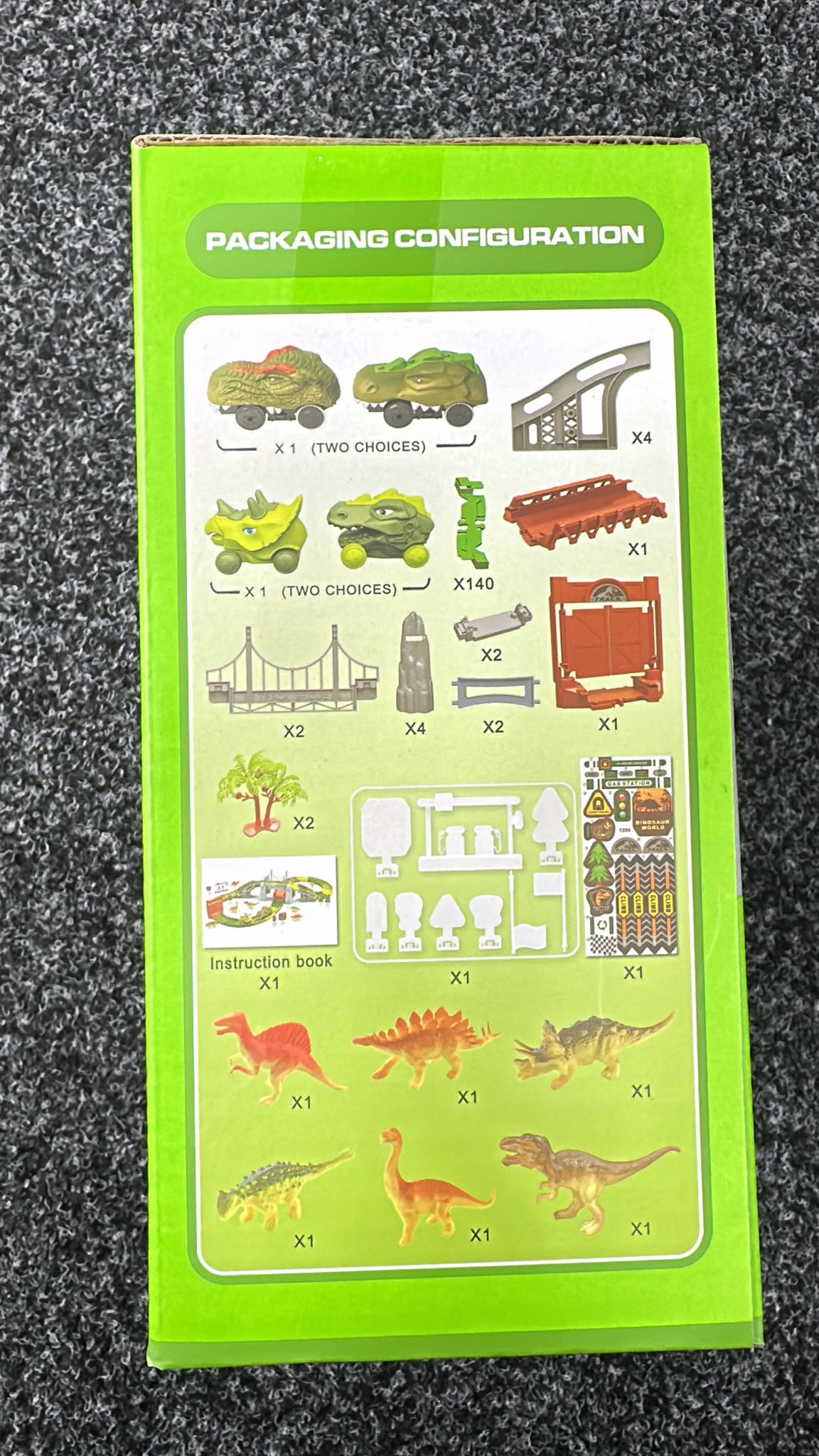 169 PCs Dinosaur Track Set