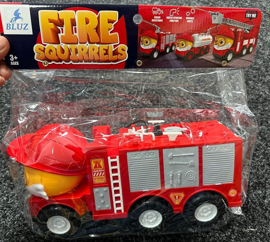 Fire Squirrels Water Spray Fire Engine Toy – Sprays Up to 6 Metres