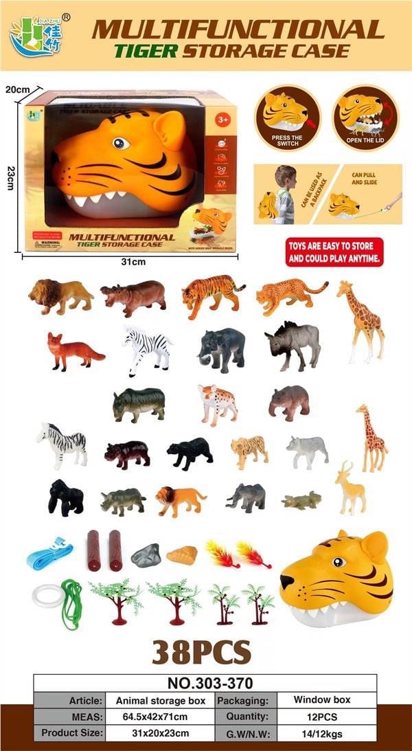 Multifunctional Dinosaur Storage Case – 39 Piece Playset with Backpack (No.303-368)