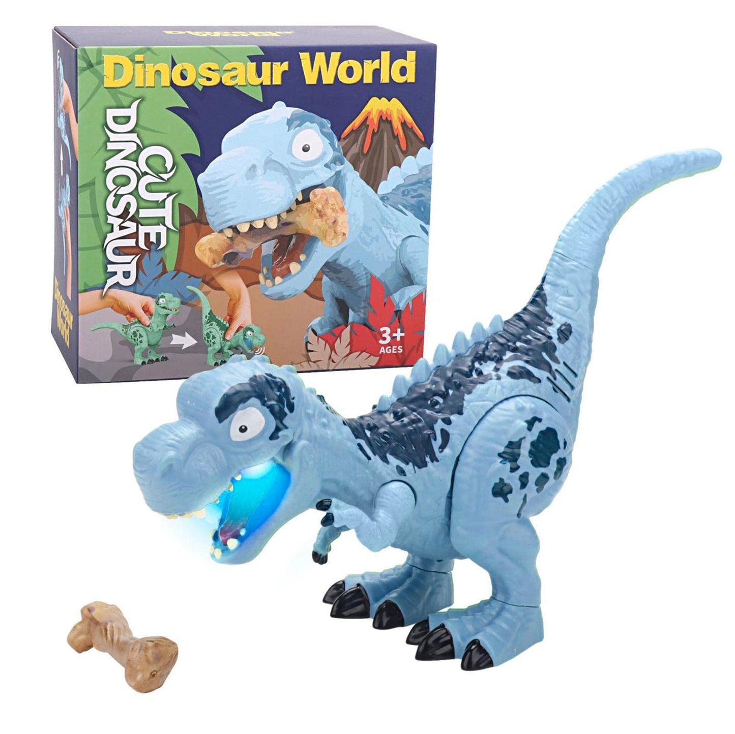 Dinosaur World Cute T-Rex Electronic Walking Dinosaur Toy with Light & Sound