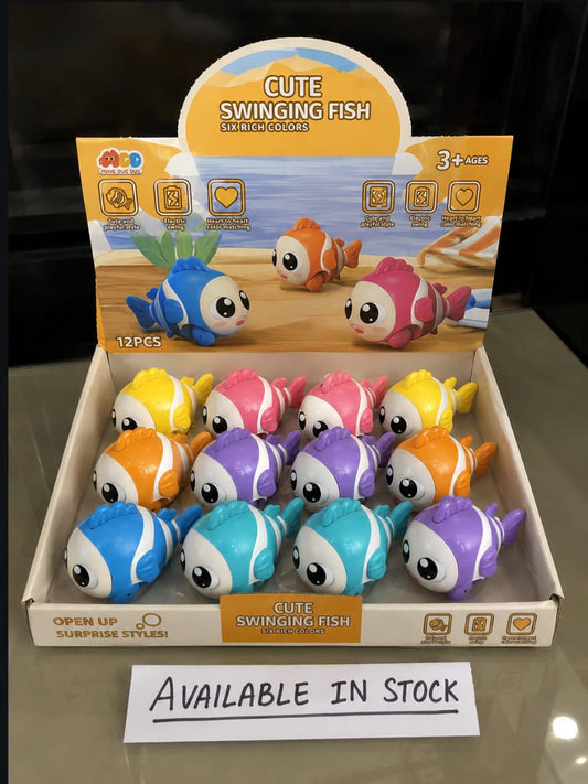 Cute Swinging Fish Toy – 6 Colours | Pack of 12 (Model 89-605B)