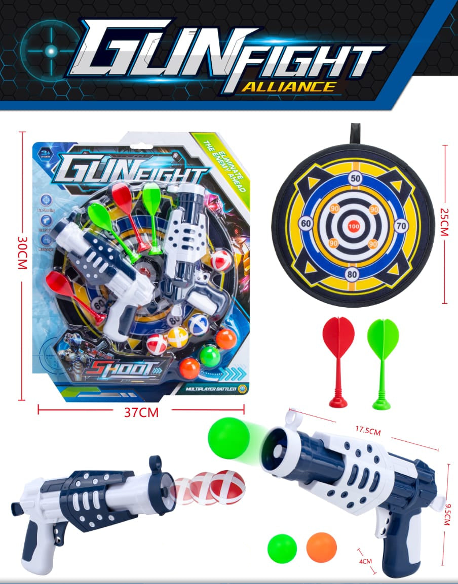 GunFight Alliance Dart & Ball Shooting Set – Double Gun (AY26-31)