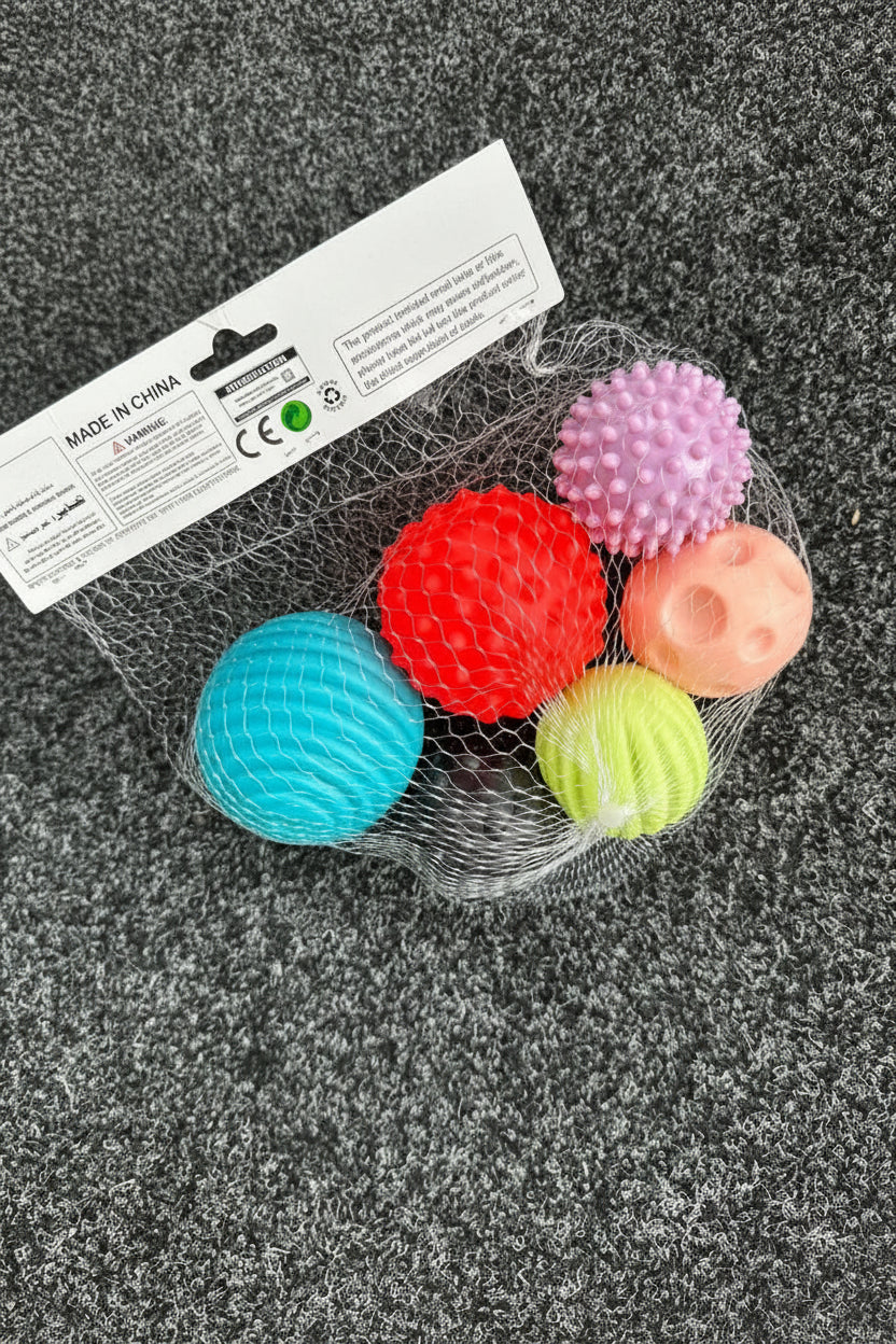 Starts Baby's Soft Sensory Balls – 6-Pack Textured Baby Toy Set