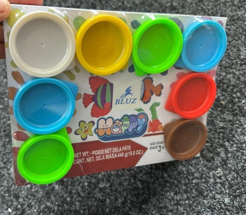Bluz Happy Coloured Clay Set – 8 Colours (448g)