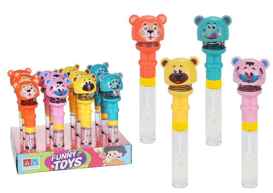 Animal Character Bubble Wand Toys – Pack of 12