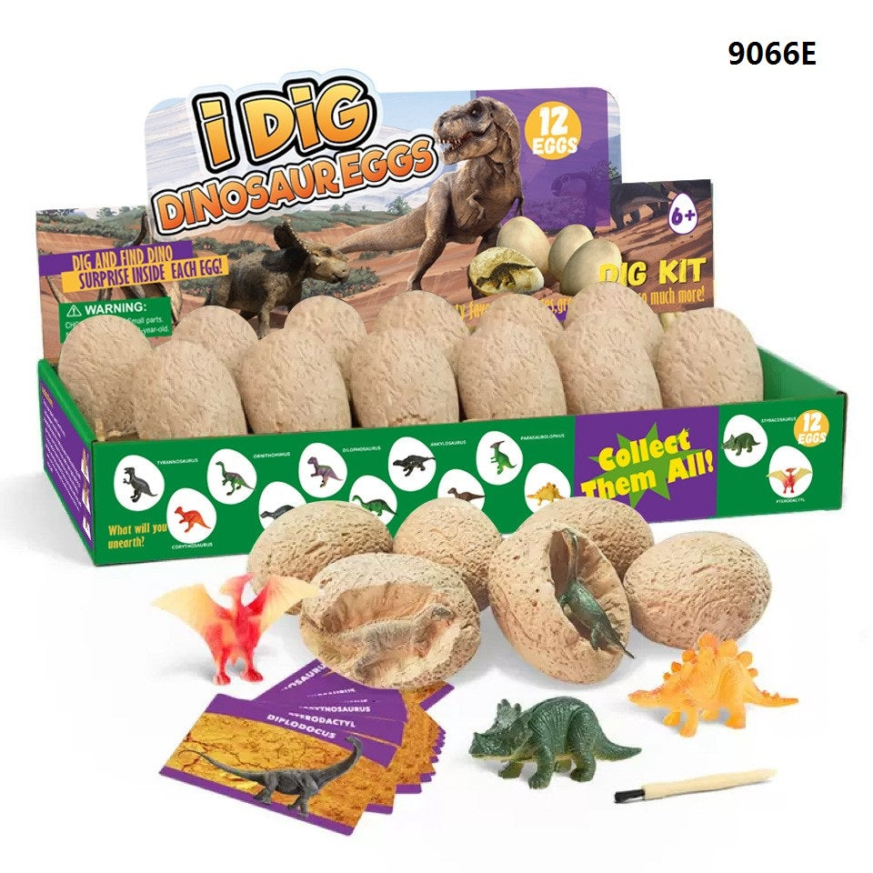 I Dig Dinosaur Eggs – 12 Egg Dig Kit (Pack of 12)