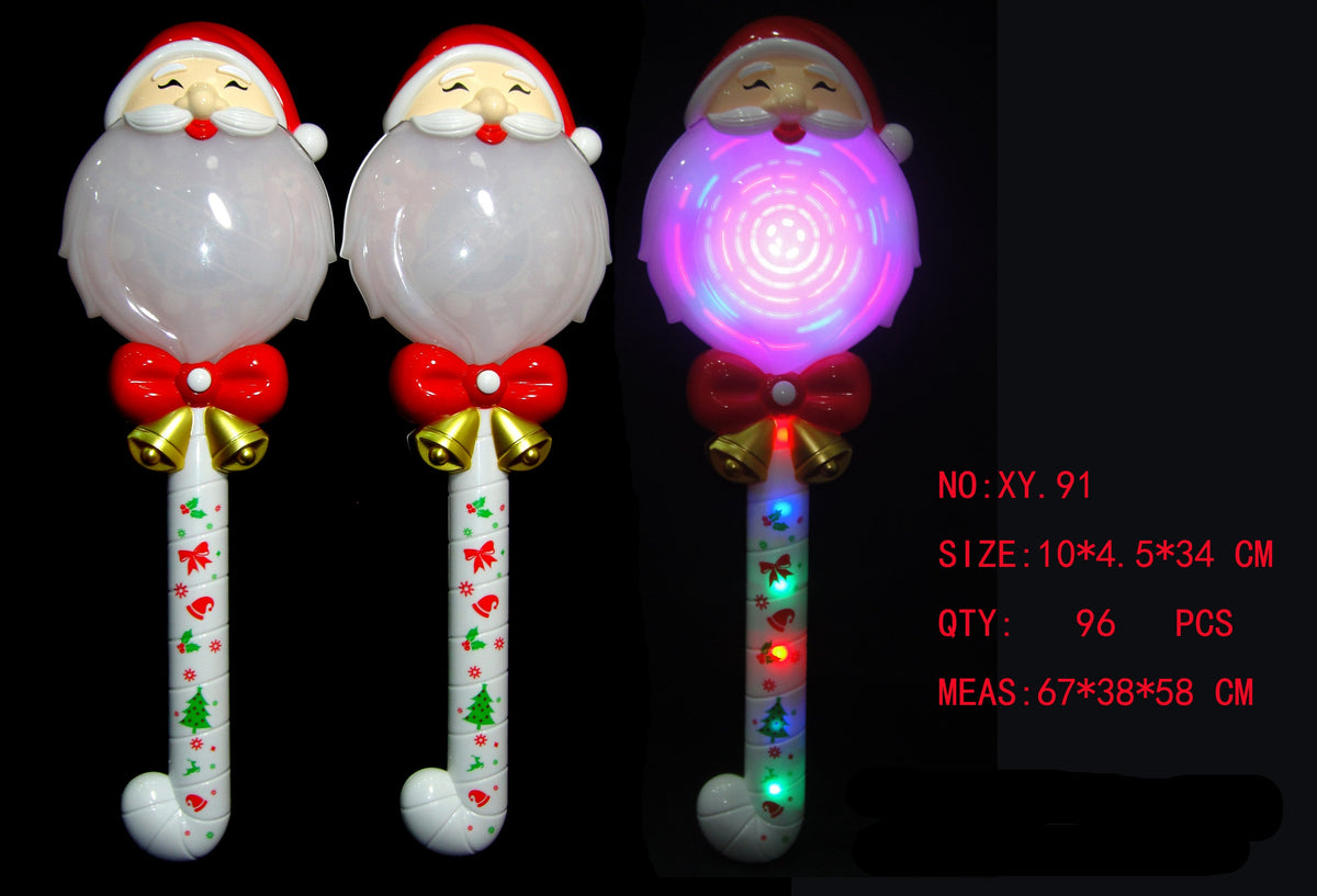 Christmas Santa Light-Up Wand with Bells