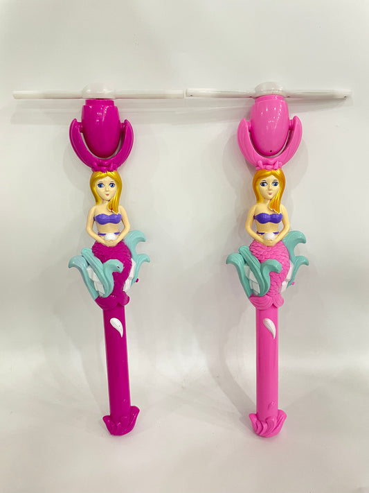 Mermaid Handheld Fan Wand in Pink & Magenta