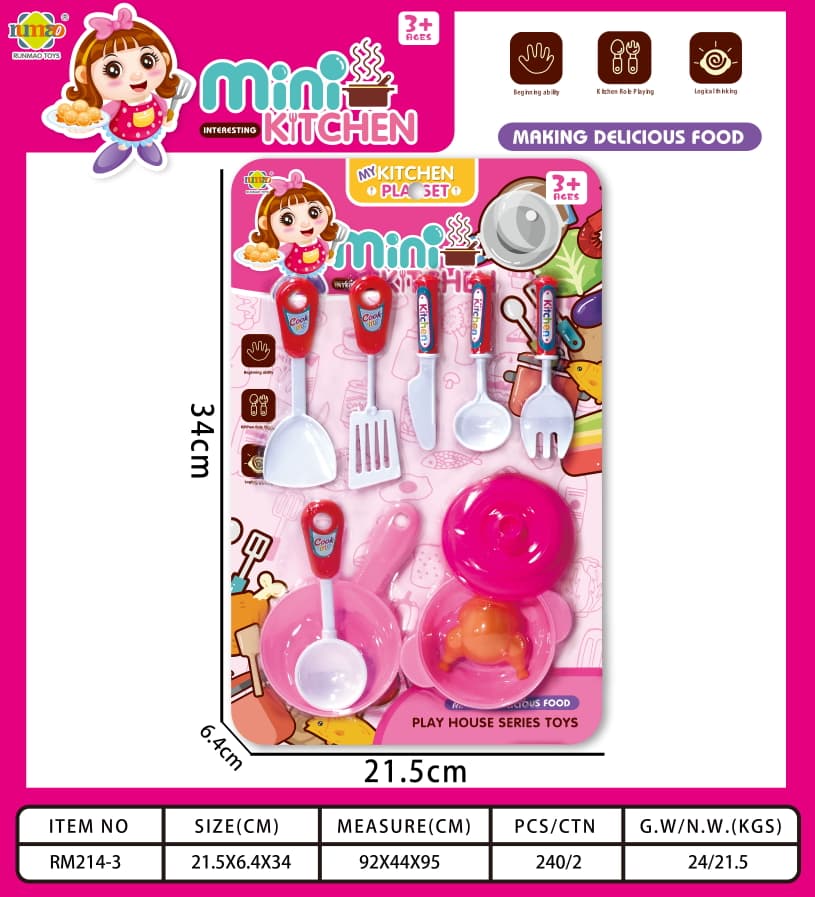 Mini Kitchen Utensil & Cookware Playset — Making Delicious Food