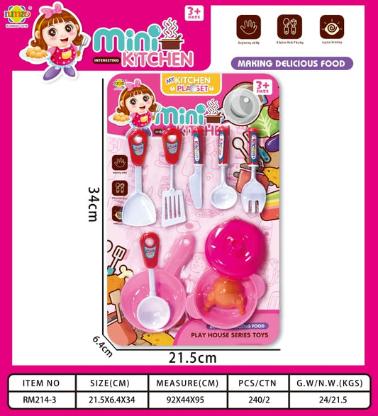 Mini Kitchen Utensil & Cookware Playset — Making Delicious Food