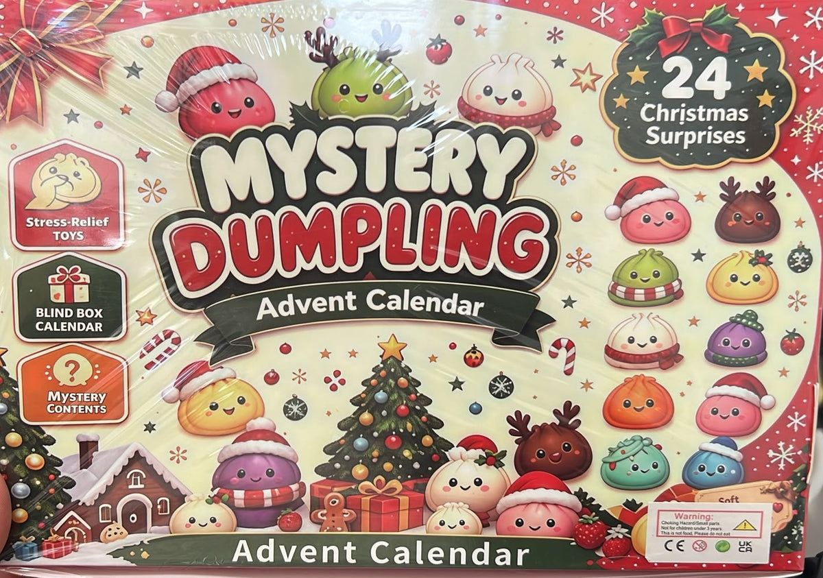 Mystery Dumpling Squishy Advent Calendar – 24 Christmas Surprises