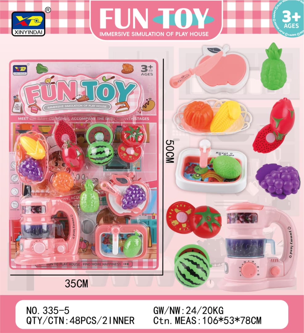 Kitchen Fruit Playset with Blender & Sink