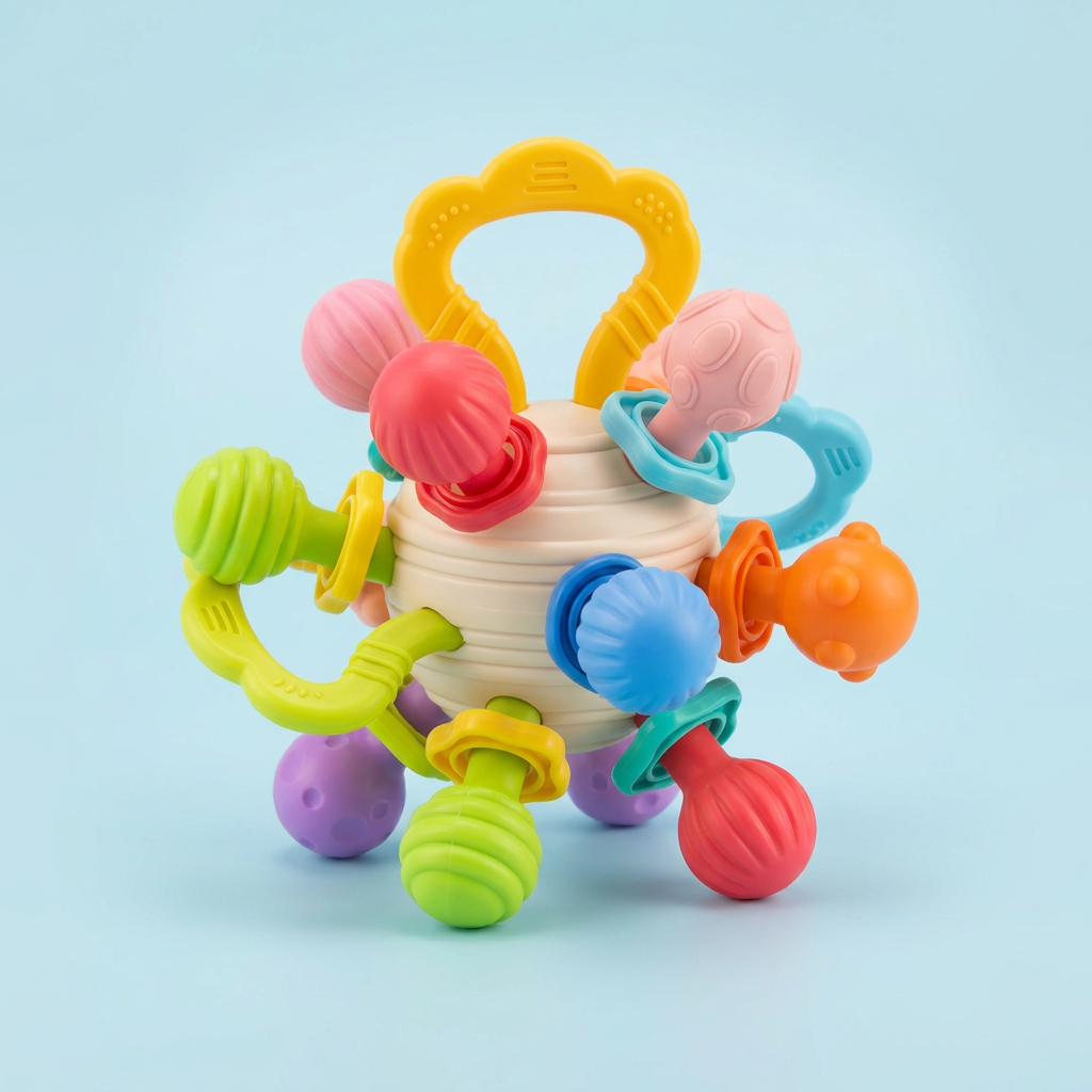 Alternative studio angle on a pastel blue background