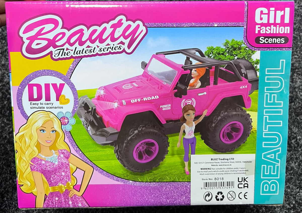 Pink Off-Road Toy Vehicle with Driver Figure