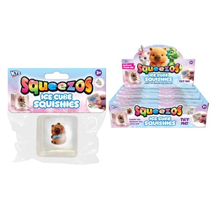 SQUISHY ICE CUBE WITH CREATURES - 12 Pieces in a box