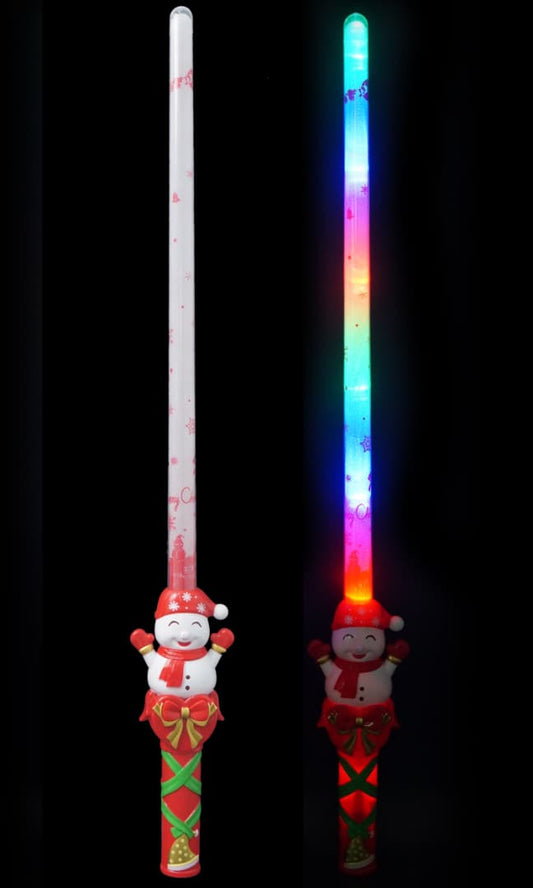 Snowman Multicolour LED Light-Up Wand