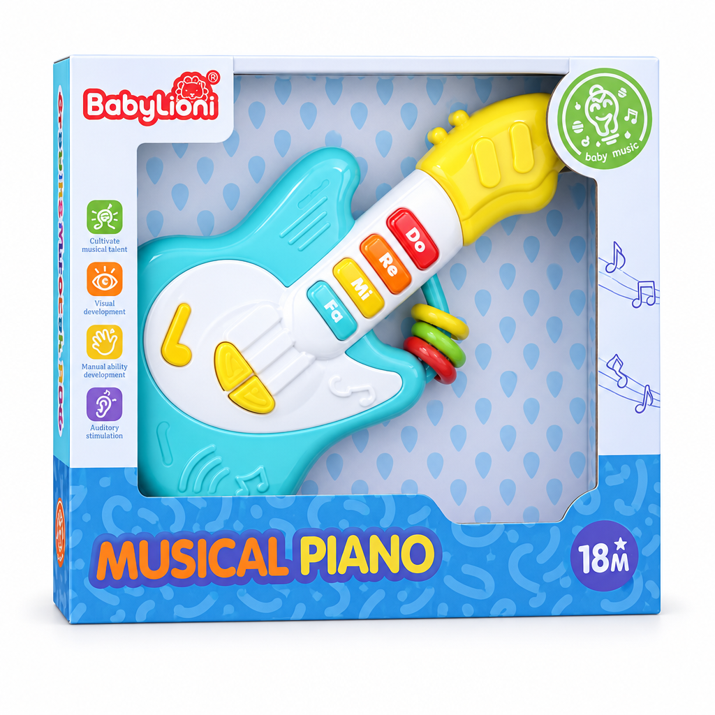Baby musical piano guitar retail package