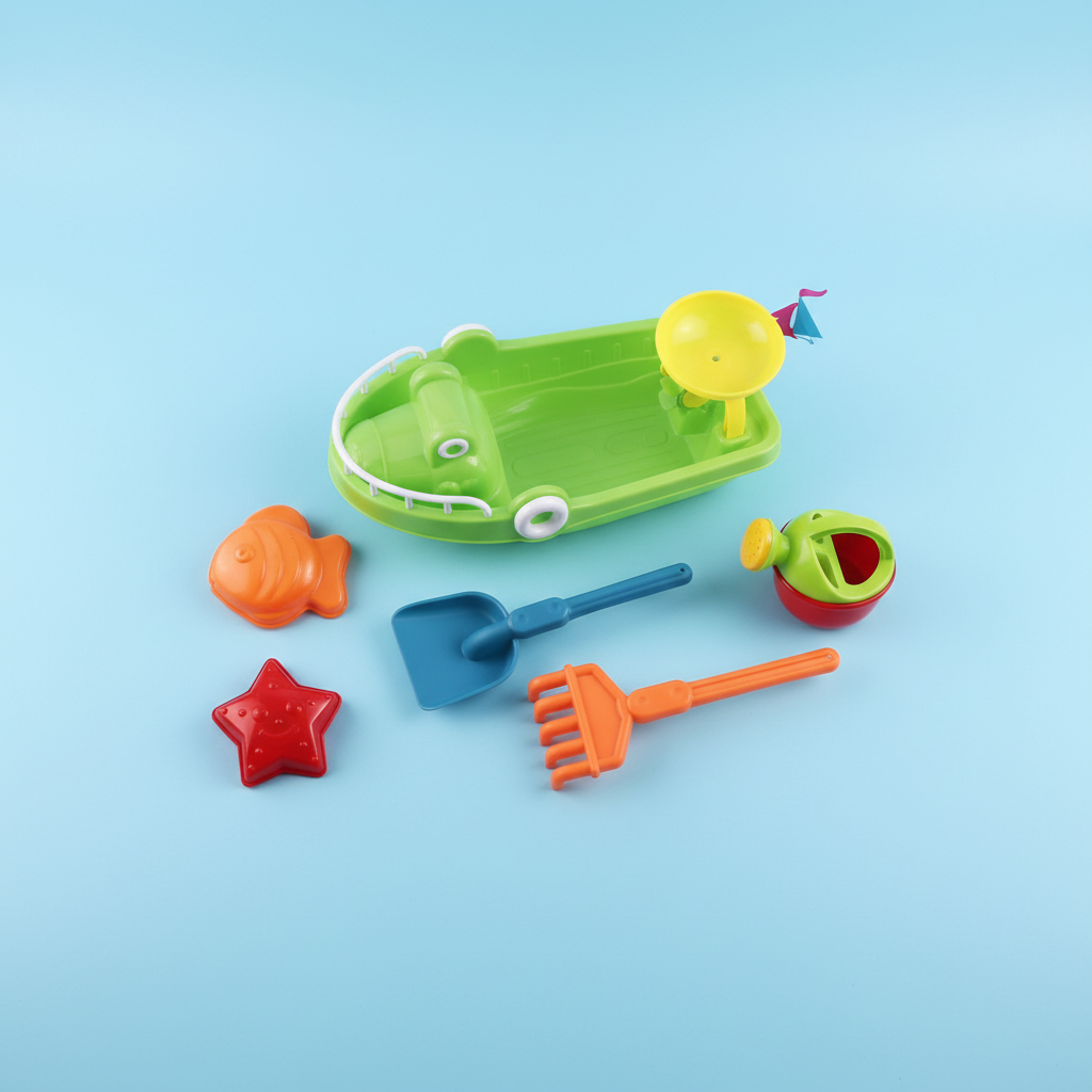Beach Boat Toys - Flat Lay