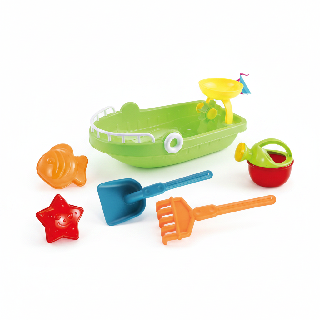 Beach Boat Toys - White Background