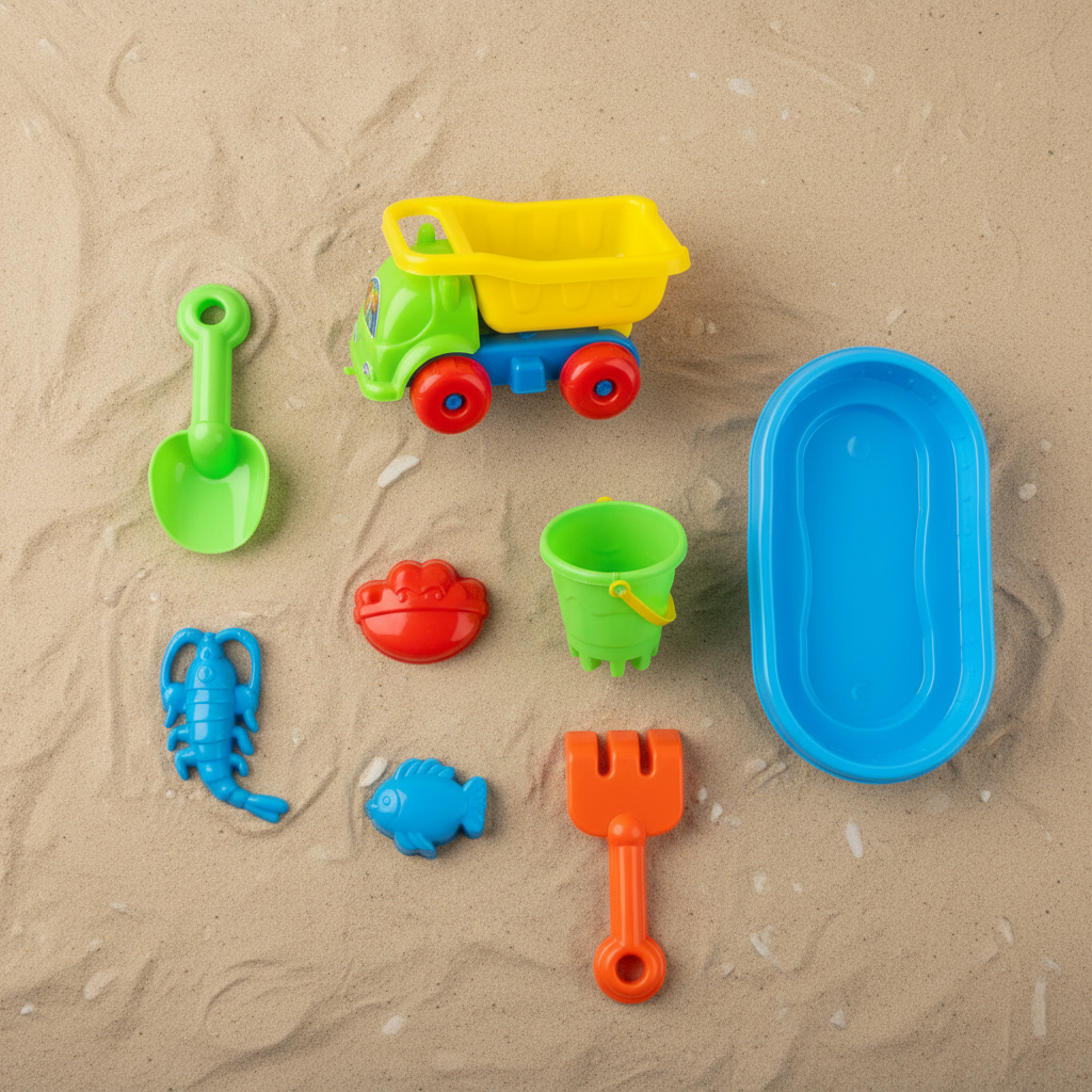 Beach Toy Set - Flat Lay