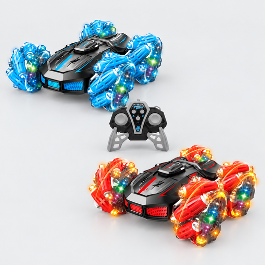 Blue and red stunt car variants