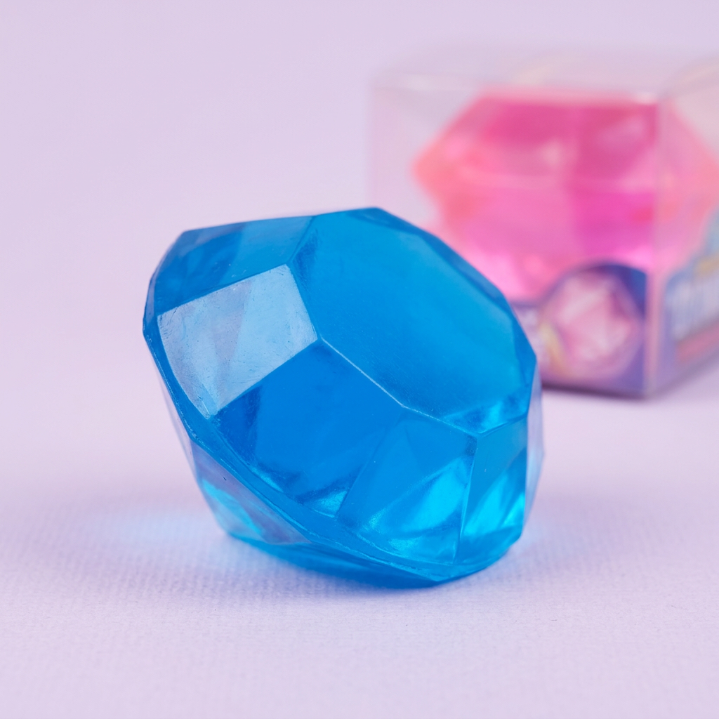 Blue diamond squishy close-up