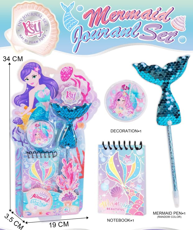 Mermaid Journal Stationary Set