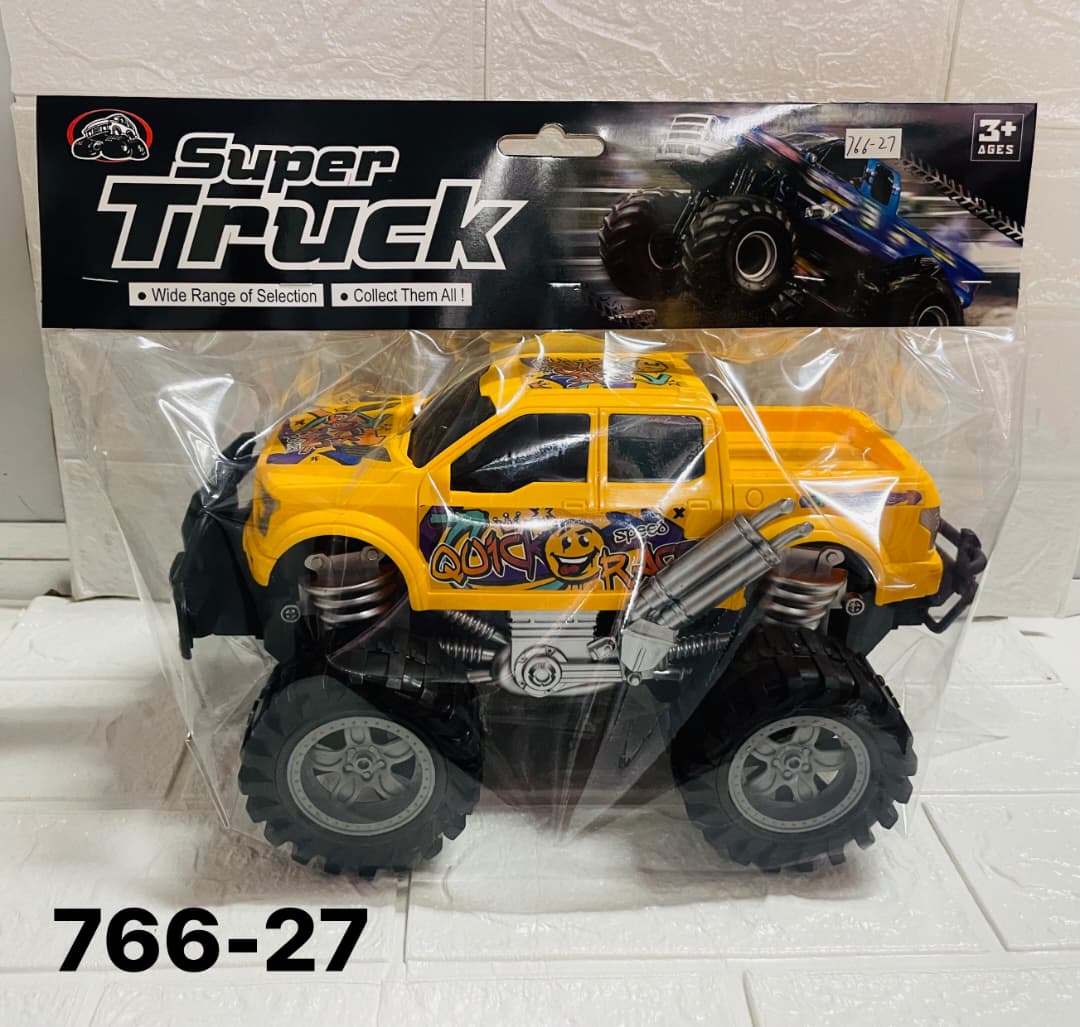Yellow Graffiti Monster Truck Toy