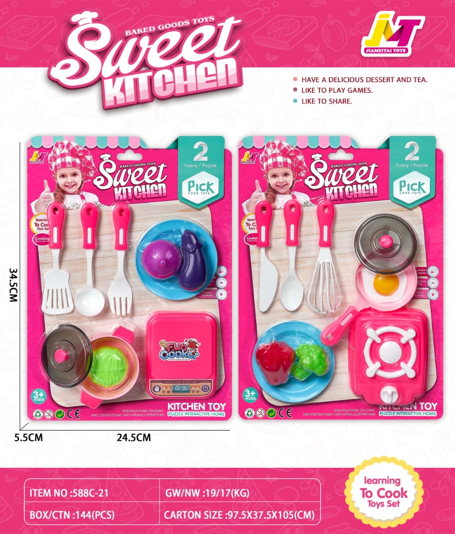 Sweet Kitchen Baked Goods Cookware & Utensils Play Set