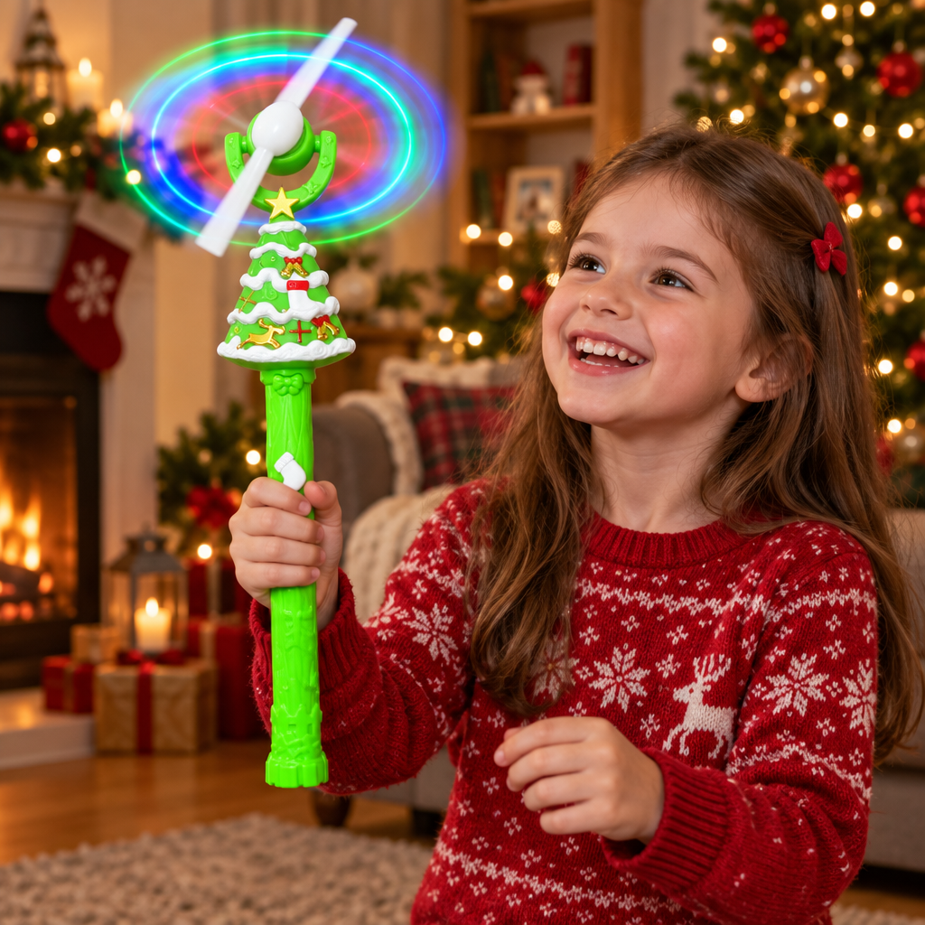 Child playing with product