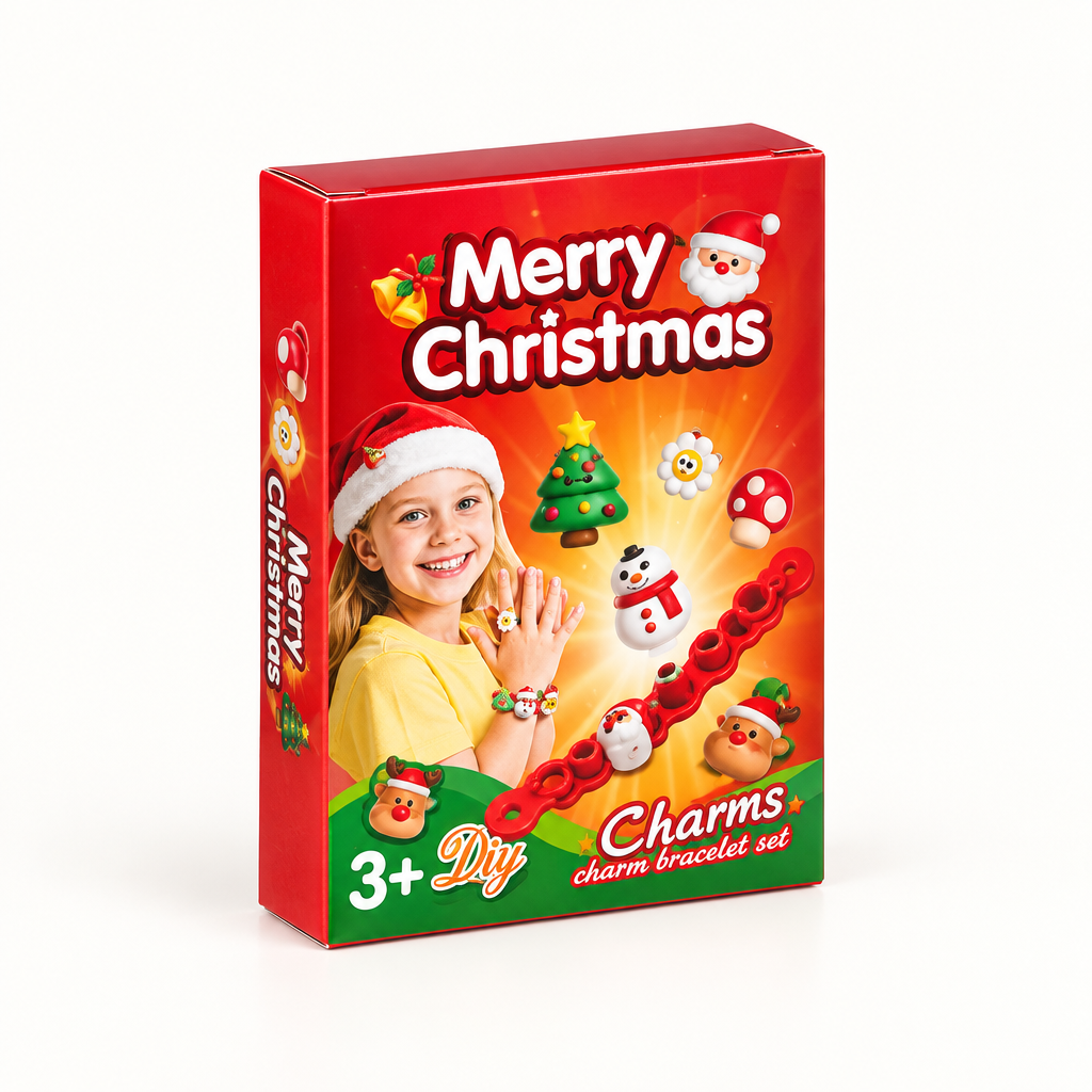 Christmas charm bracelet retail package
