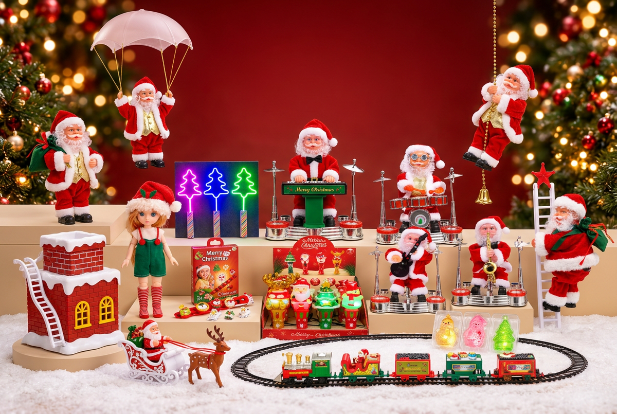 Christmas slideshow banner with a fuller festive product display