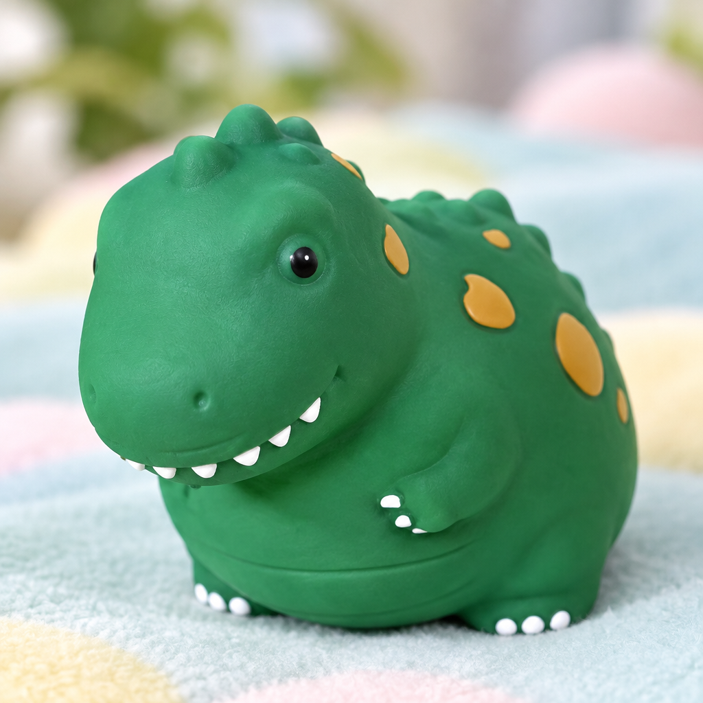 Close-up of green dinosaur