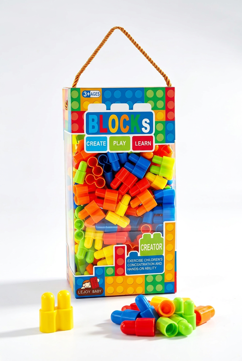 Colourful block set studio shot