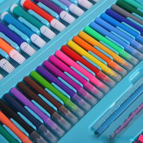 208 Pieces Art Set Drawing, Painting Set with Colours Crayon Paper Nursery School Gift Set