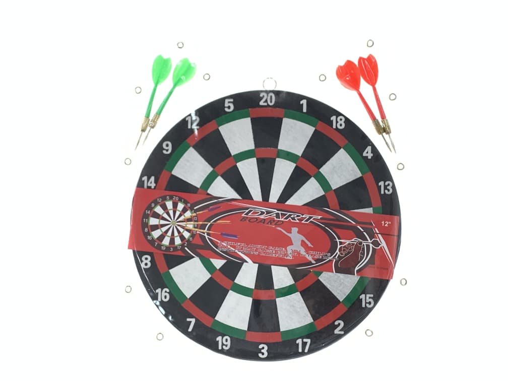 12 Inch Dart Board Set with 4 Darts