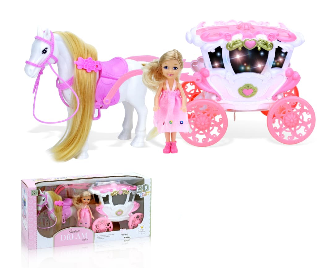 Princess Dream Carriage Playset with Horse & Doll
