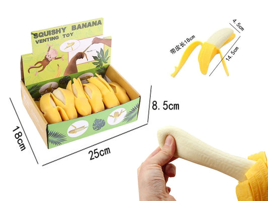 12Pcs Squishy Banana Venting Toy