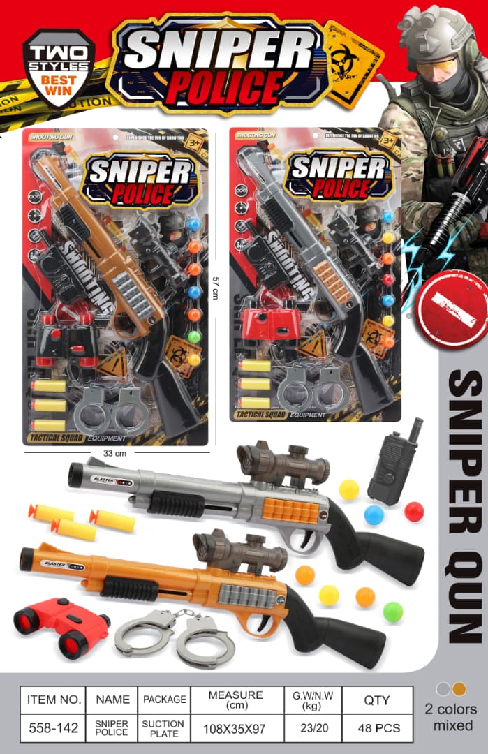 Sniper Police Toy Gun Playset – Tactical Squad Set (558-142)