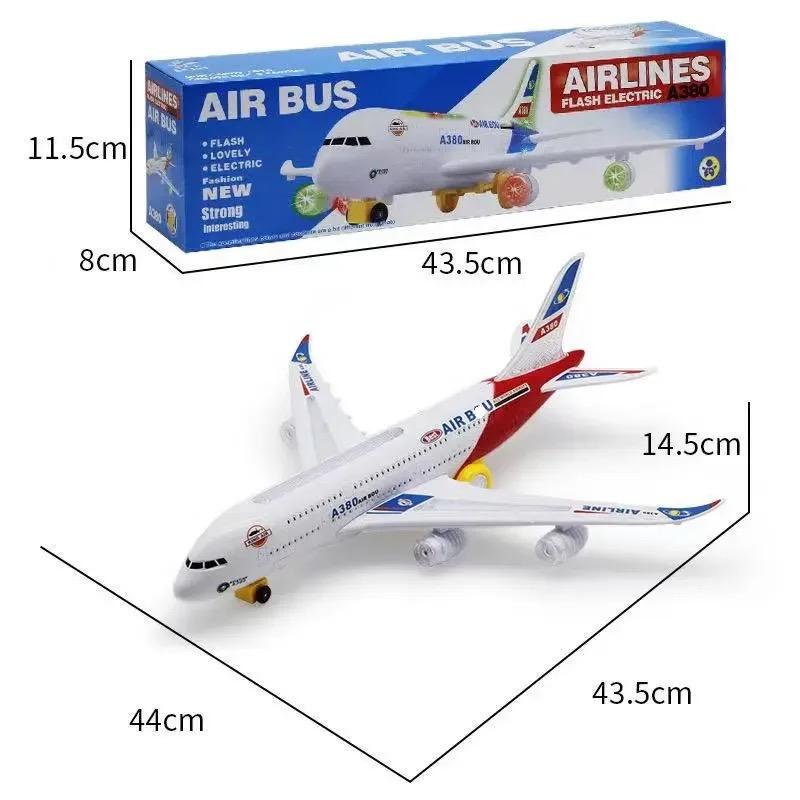 Kids Airbus A380 Airplane Musical Aircraft Kids Toy with Light & Music