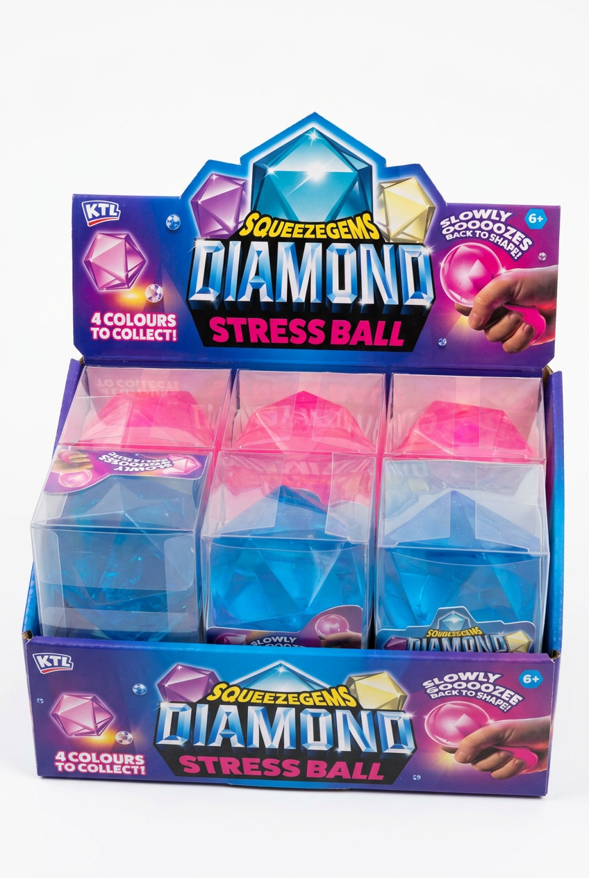 Diamond stress ball retail display