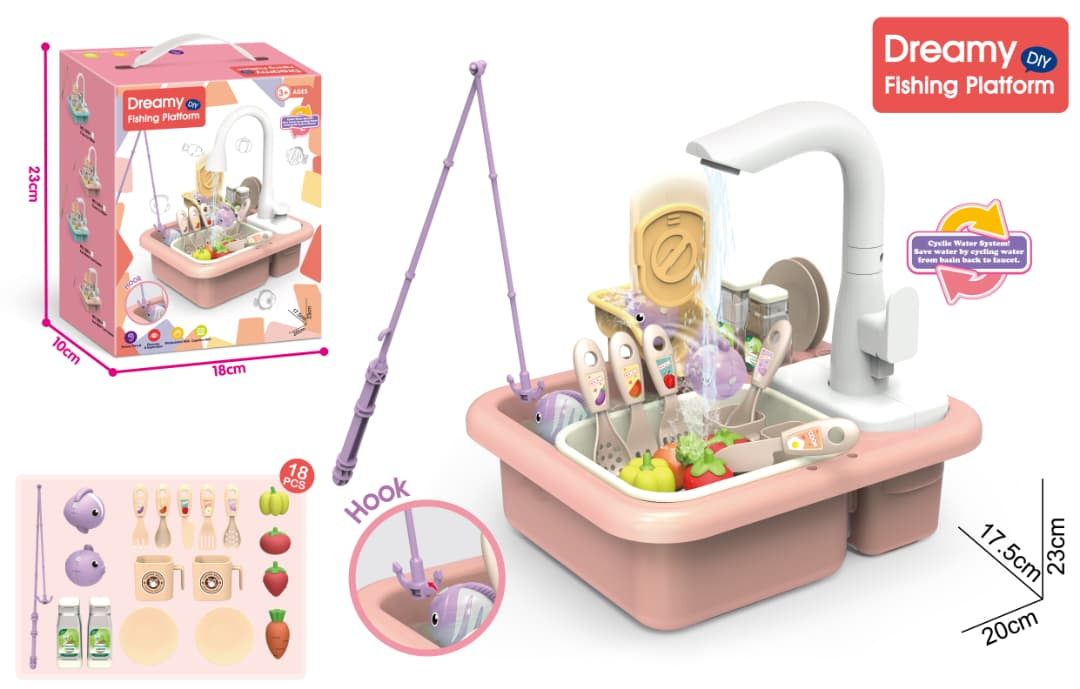 Dreamy DIY Fishing Platform Kitchen Sink Playset