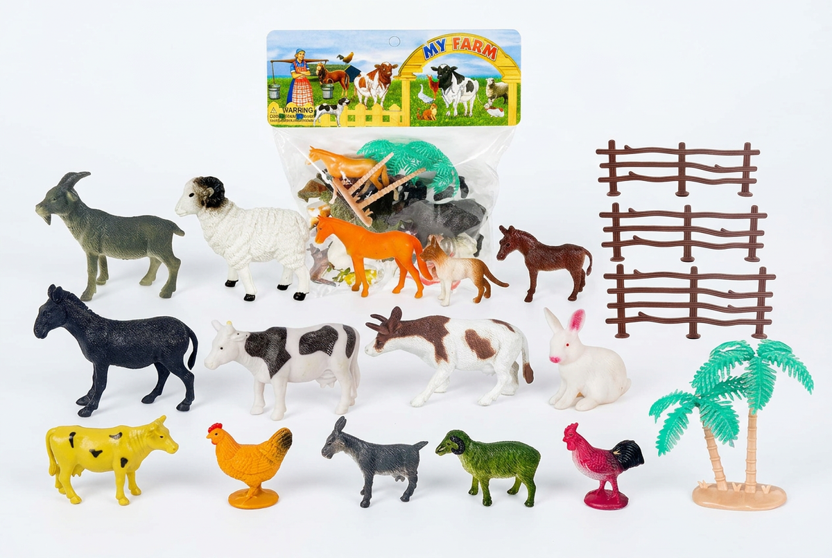 Farm animal playset studio layout