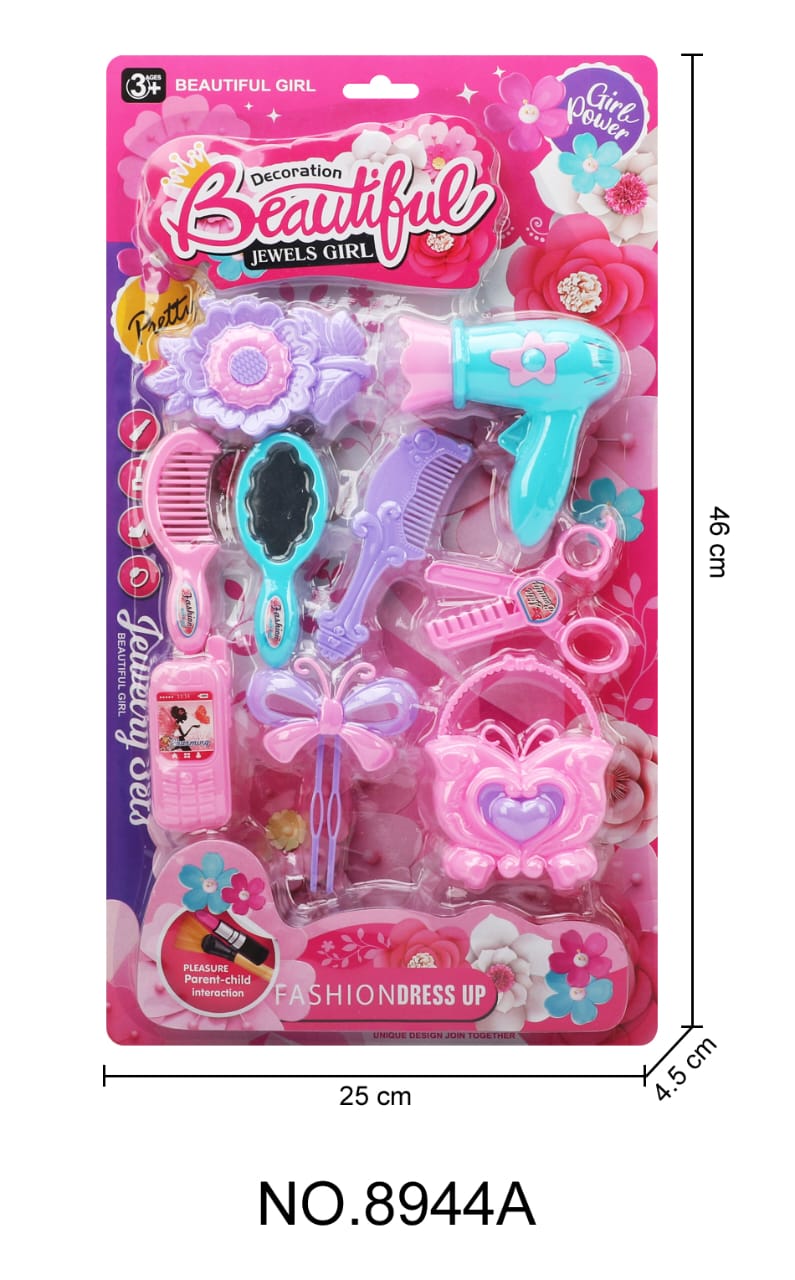 Beautiful Jewels Girl Fashion Dress Up Set – 10 Piece