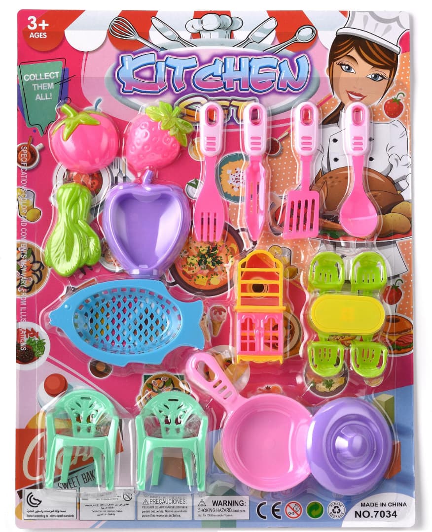 Kitchen Playset Toy – 20-Piece Cookware & Accessories Set (Ages 3+)