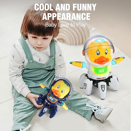 Walking Space Duck Robot Toy with Light Music