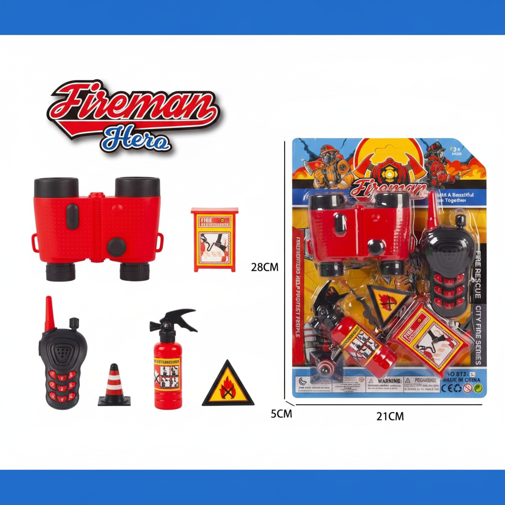 Fireman Hero Binoculars - Flat Lay